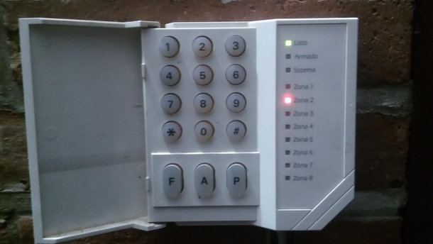 The way emergency services buttons were placed in my alarm pad