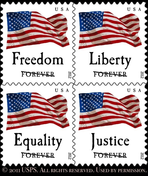 The way they void the sample stamps on the USPS website seems like a political statement