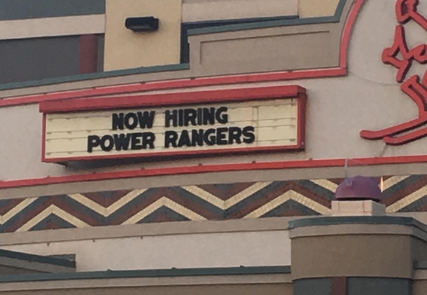 The way this movie theater sign is laid out