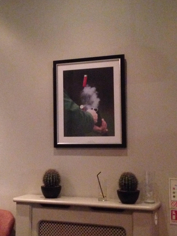 The wedding Im at isnt very subtle in their choice of photographs I dont think anyone else has noticed yet 