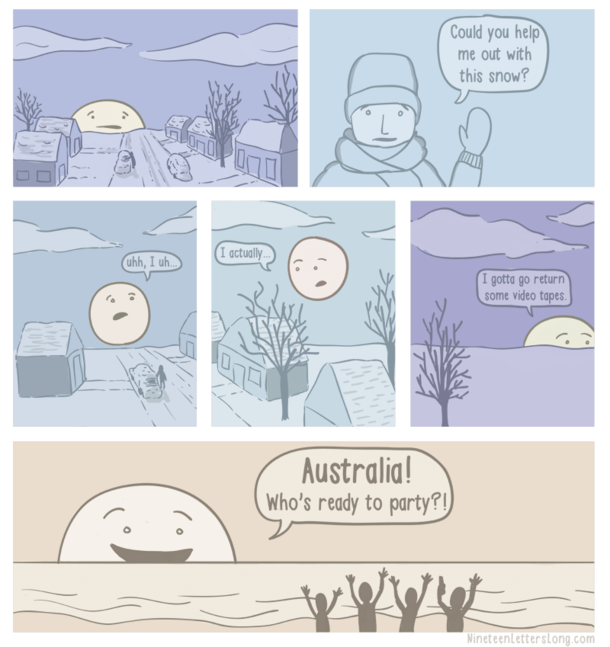 the winter sun