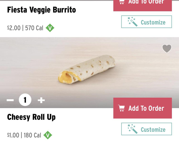 The worlds saddest menu item