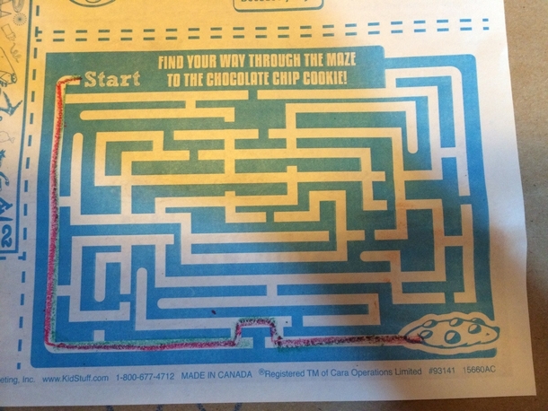 The worst kids menu maze I thought we did it wrong