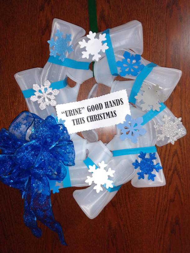 The wreath in the hospital emergency department