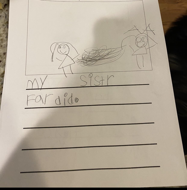 The writings of a kindergartner