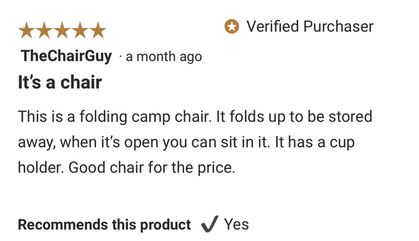 TheChairGuy reviews a chair