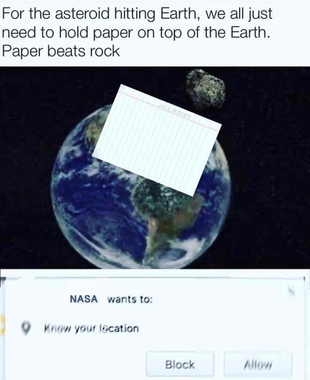Then we can just get rid of the paper with scissors
