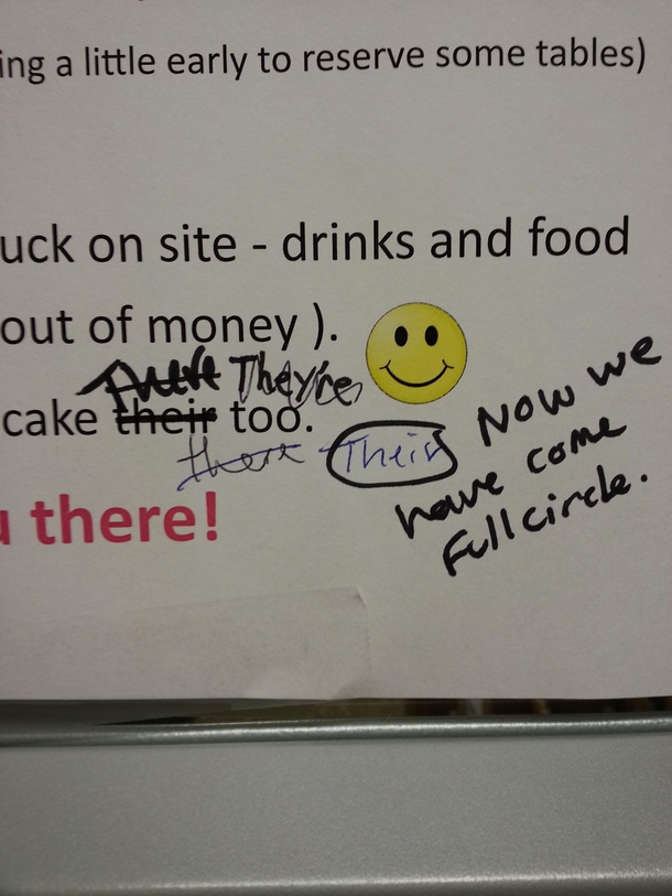 There was a spelling-war at my work