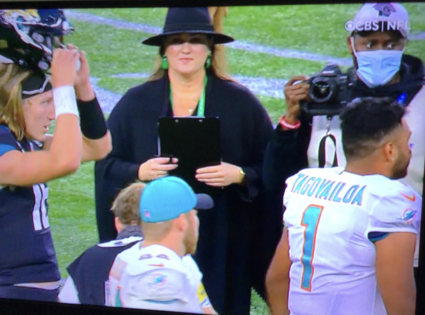 There was a witch at the Miami v Jacksonville game today in London