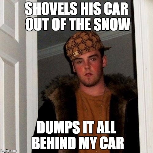 There were plenty of other places to throw the snow