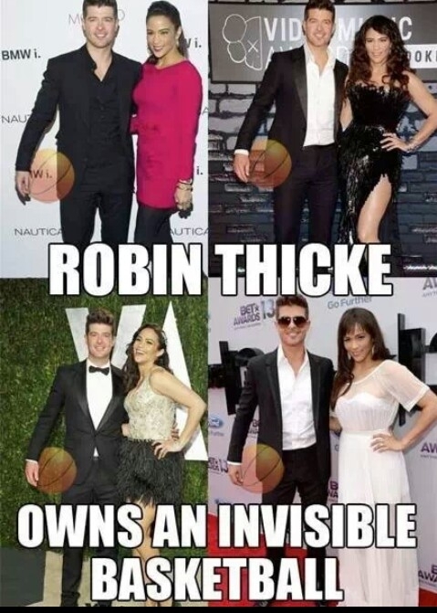 Theres a reason Robin Thicke has his arms like a Ken doll