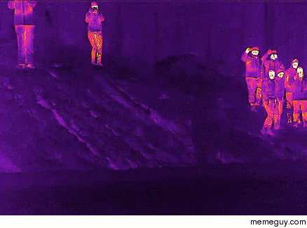 Thermal image of a Rally car
