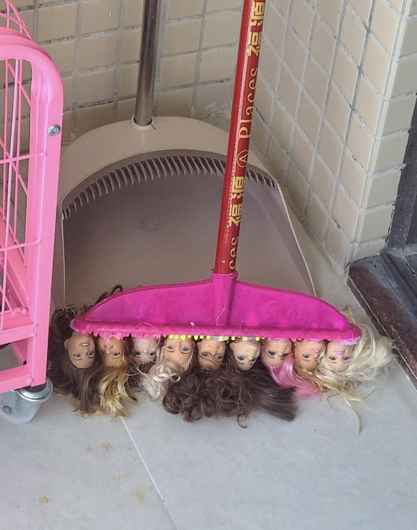 These Barbie dolls found a new purpose in life lol Masterpiece if someones grandma