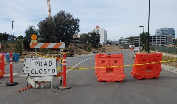 These barriers look like they are in the final steps of a very close foot race