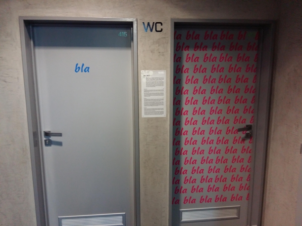 These doors to the toilets I saw at a science centre in Liberec Czech Republic