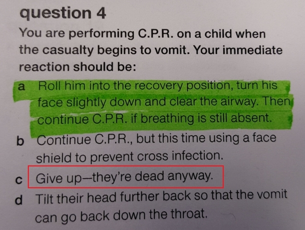 These first aid books are getting pretty dark