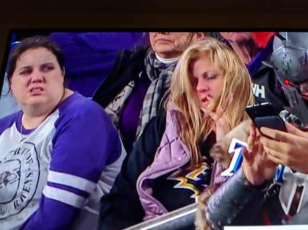 These ladies enjoying the Ravens game