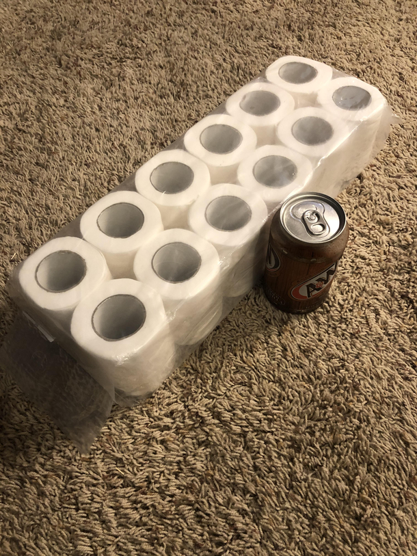 These miniature toilet paper rolls from Amazon Still better than nothing