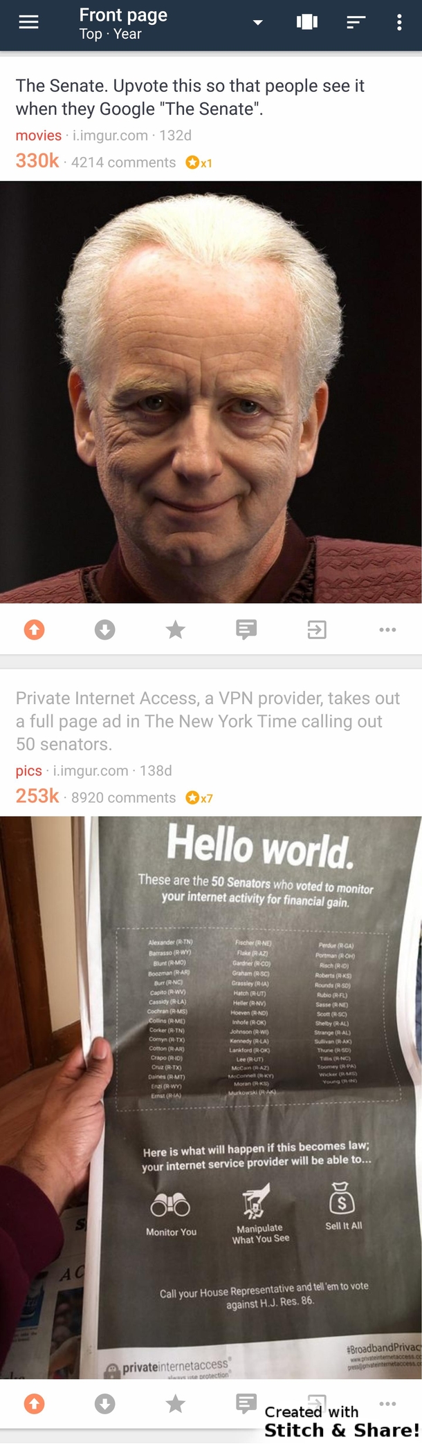 These two posts on my Frontpage this morning