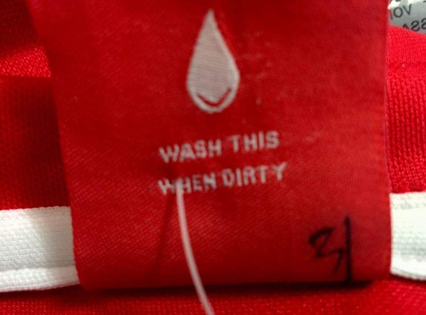 These washing instructions are spot on