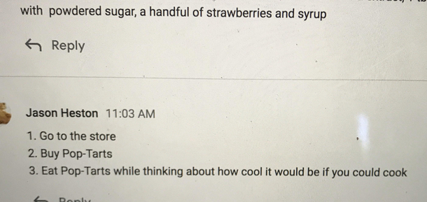 They asked us our favorite Recipe