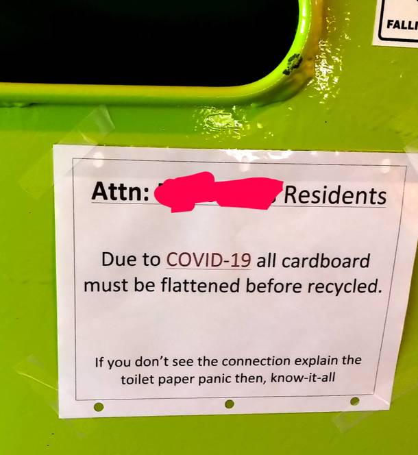 They put me in charge of the recycling in my building