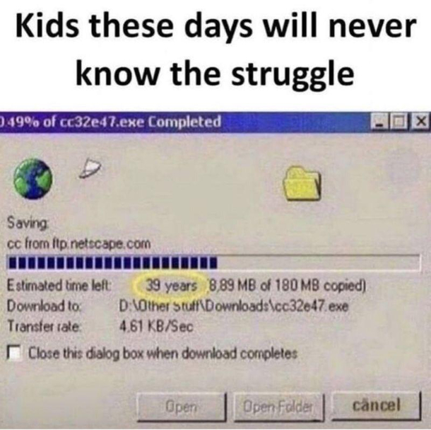 They will never know the struggle