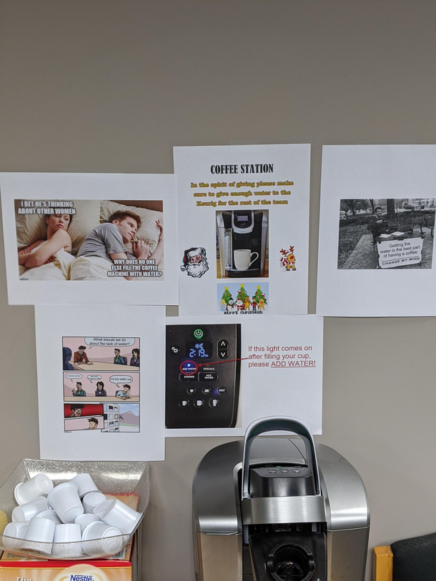 Things are getting out of hand with the office coffee machine