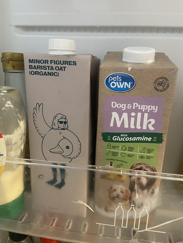 Think I just made my boyfriend a puppy milk latte