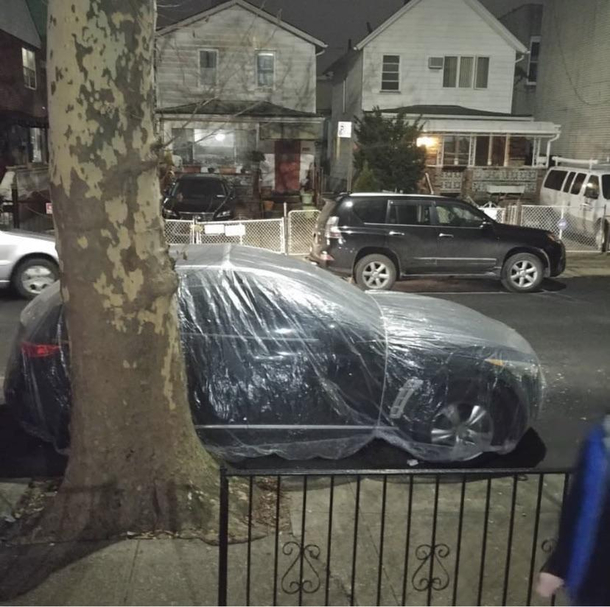 Think this guy is preparing for something worse than snow