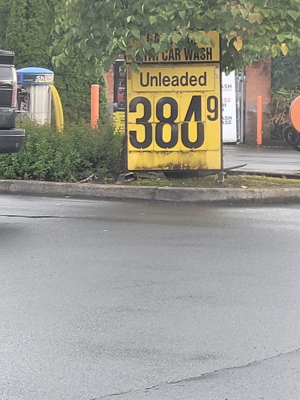 Thirty eight tears to the ninth power Thats some pricey gas