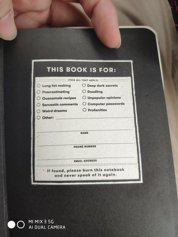 This A notebook i just bought