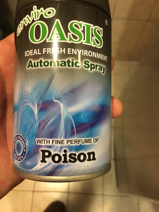 This air freshener is poison scented