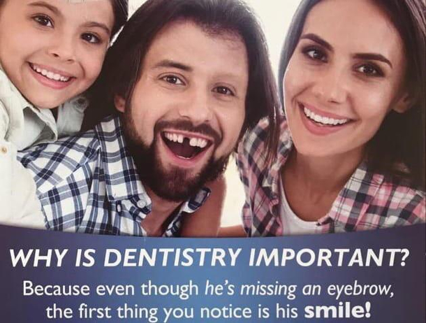 This amazing advertisement from a local dentistry