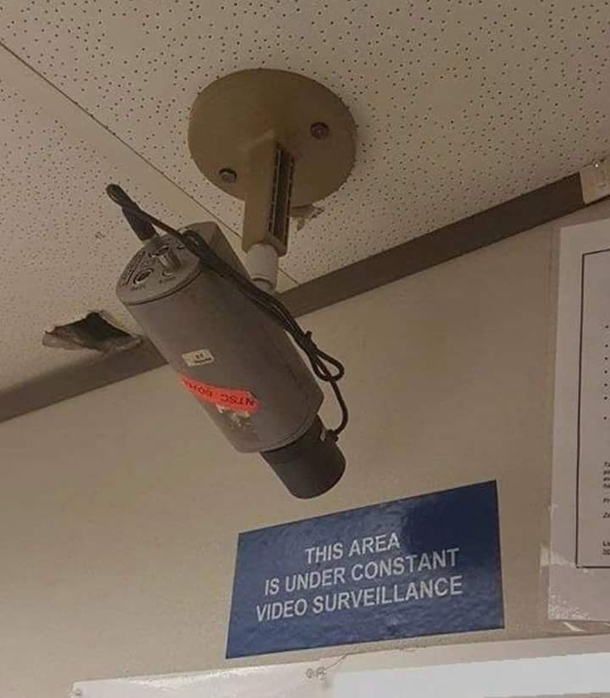 This area is under constant video surveillance