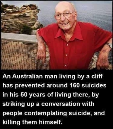 This Australian man has prevented around  suicides