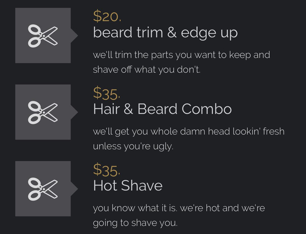 This barber describes the services they offer