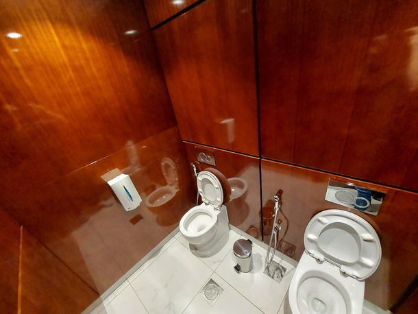 This bathroom at the movie theater