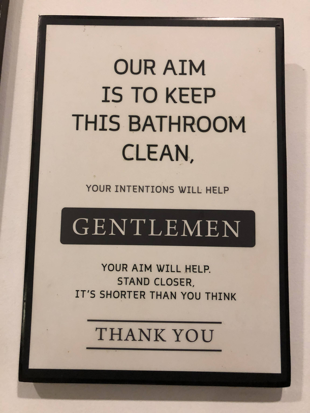 This bathroom etiquette
