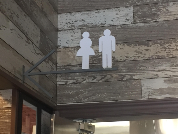 This bathroom is for men and trees