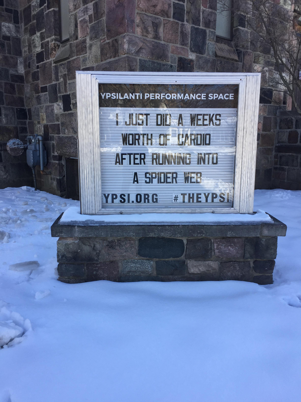 This board in front of a church
