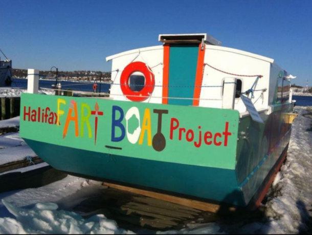 This boat runs on gas