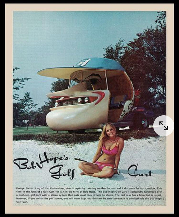 This Bob Hope custom golf cart looks more like Quagmire than Bob