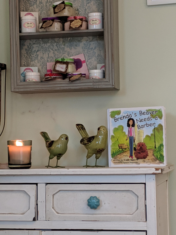 This book on the counter where I get waxed