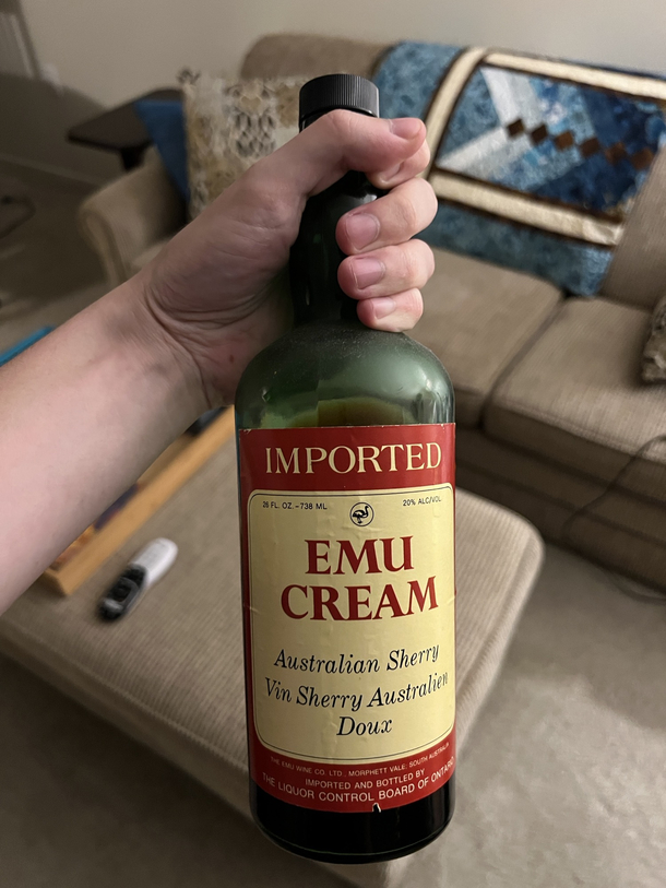 This bottle of Sherry in my Grandmas cabinet