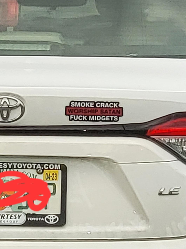 This bumper sticker