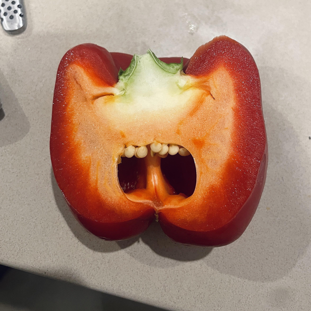 This capsicum cut in half 