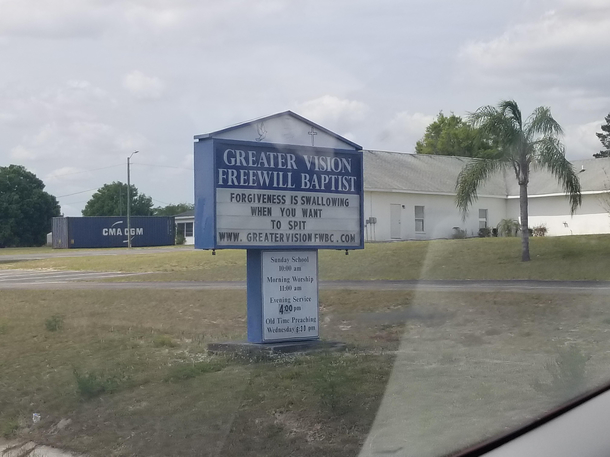 This church sign we passed by in the car