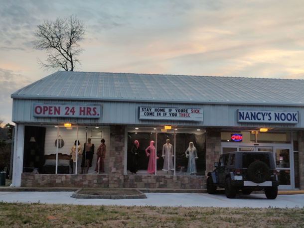 This clothing stores sign