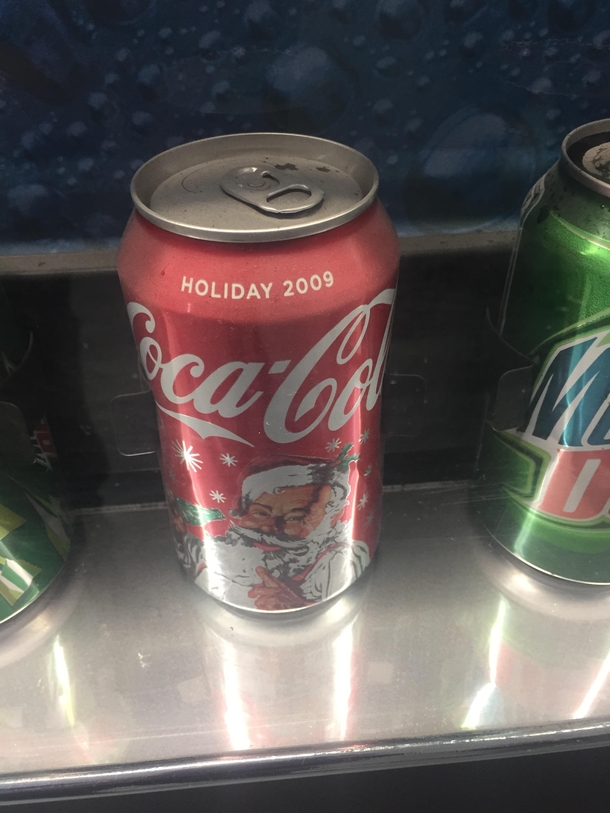 This coke I saw on display in this vending machine may need to be changed